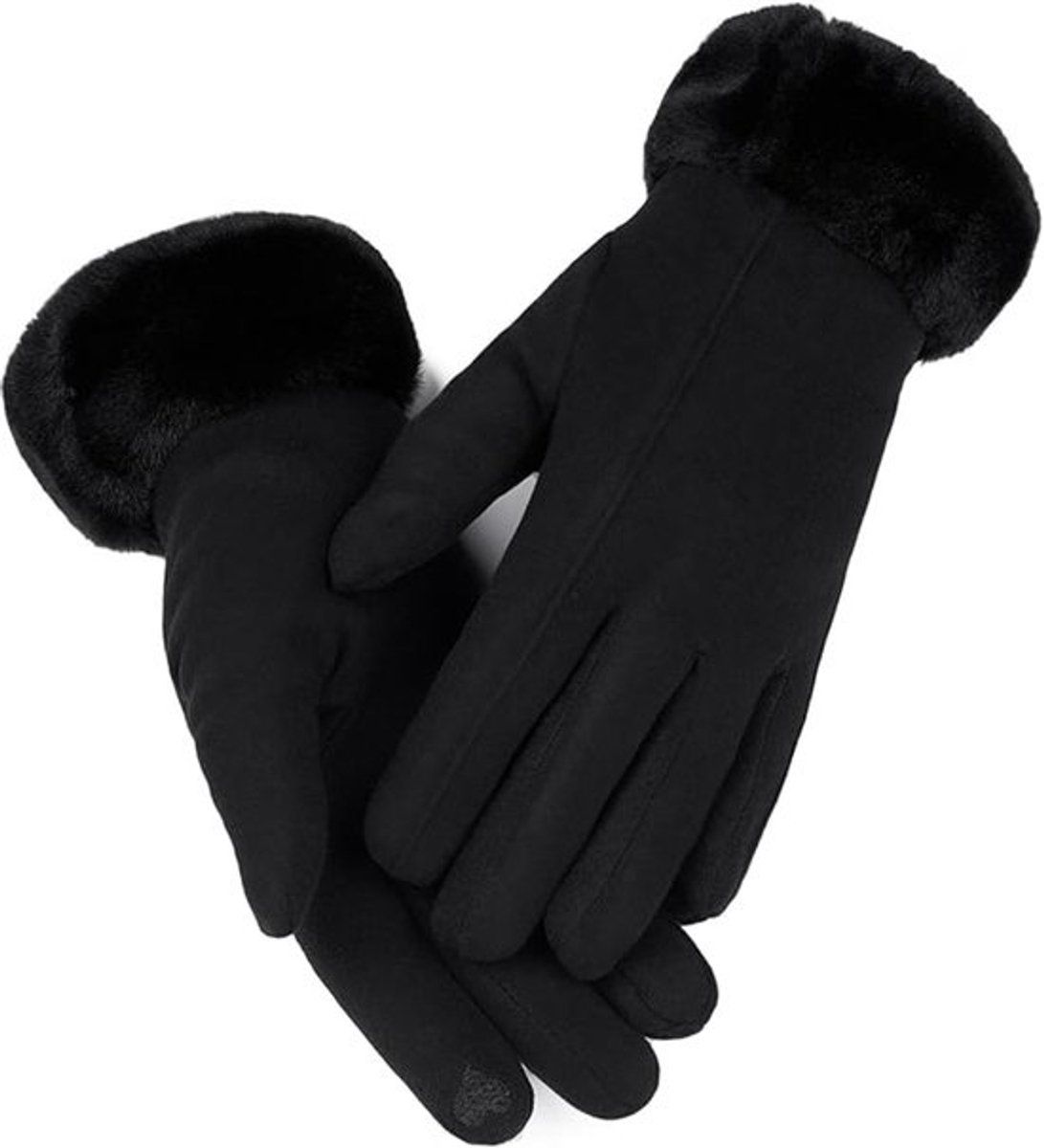 Winter Touchscreen Gloves for Women, Warm Windproof Gloves, Motorcycling, Scootering, Soft Warm Design for Indoor and Outdoor Use, Black