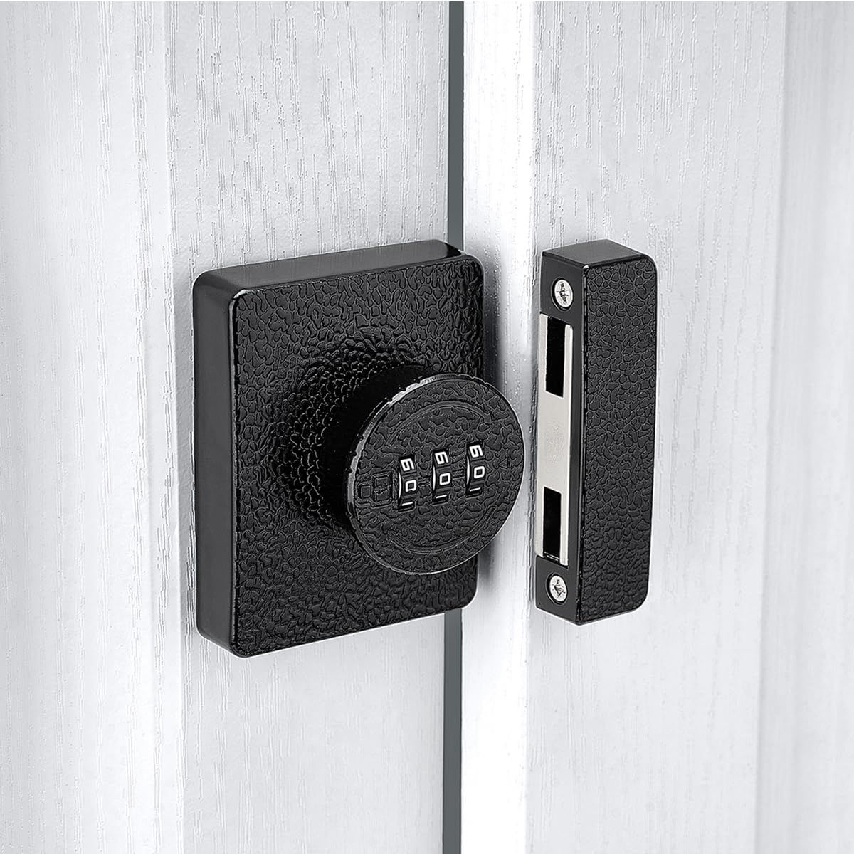 Closet Locks for Double Doors -3-Digit Keyless Cabinet Locks with Combination for Bifold Sliding Closet Door Lock with Code for Cupboard Pantry Barn Shed Door — image 3