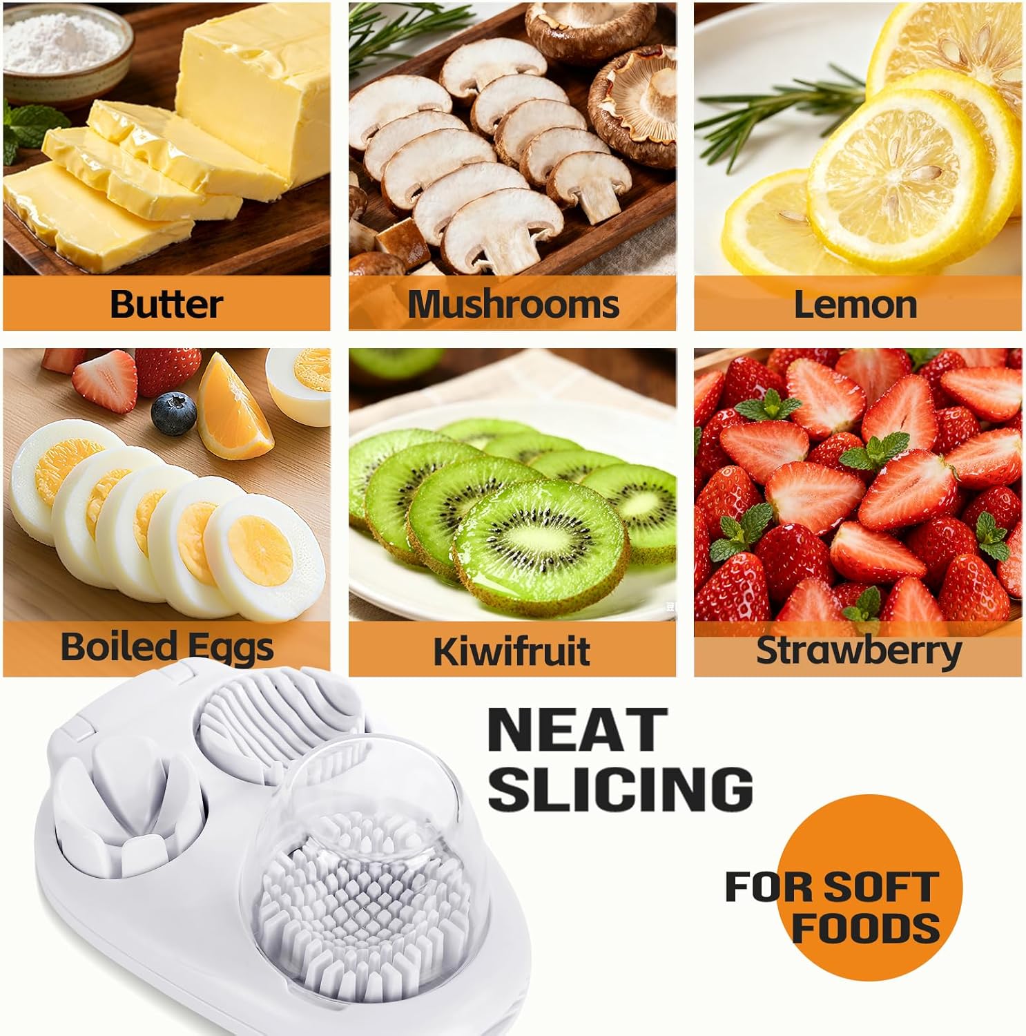 3-in-1 Egg Slicer - Perfect Slices & Chunks - Multifunctional Cutter for Eggs Soft Fruits and Vegetables β image 5