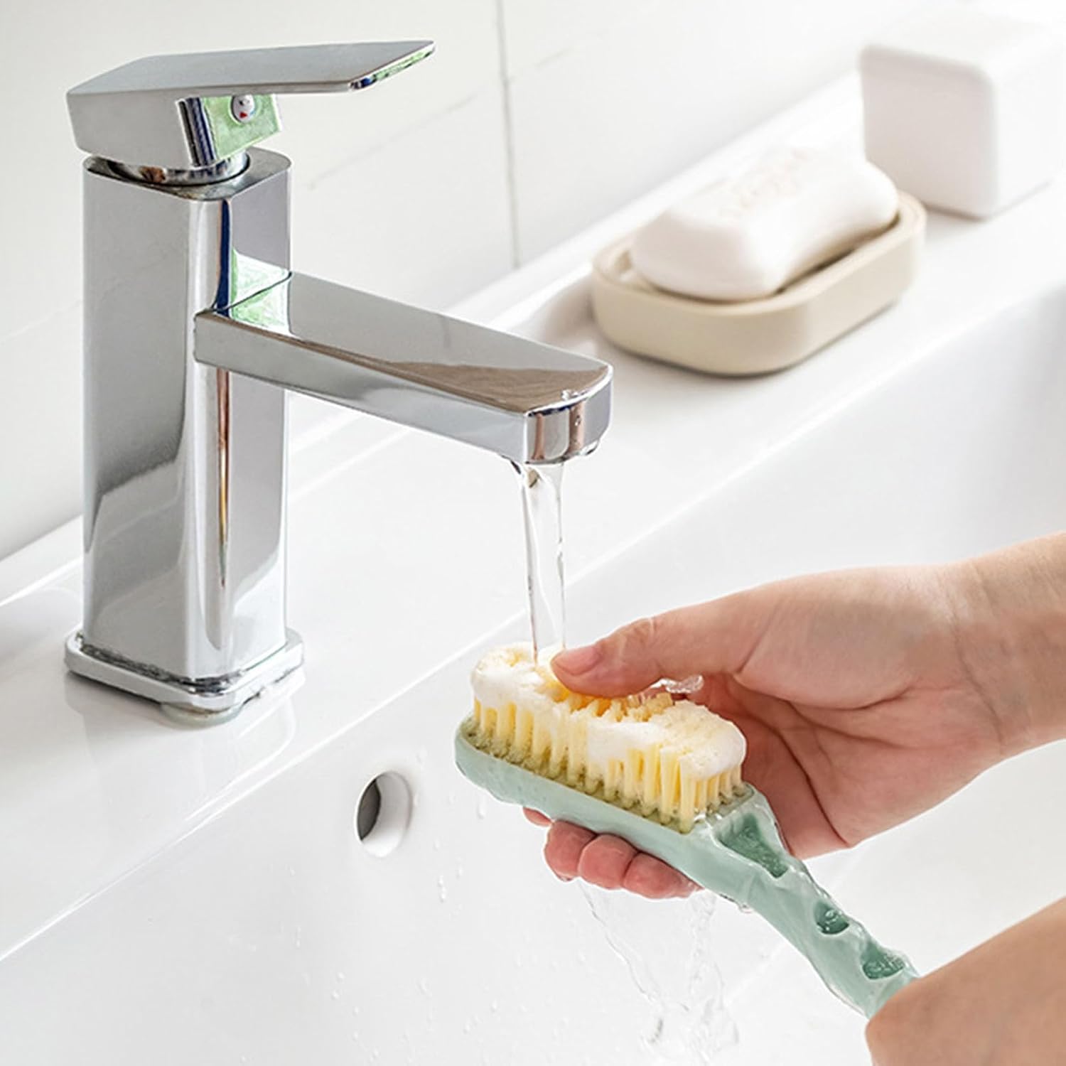Shoe Cleaning Brush, Soft Bristle Brush Multi Purpose Scrub Hand Held Hanging Kitchen Scrubbing Shoes for — image 5