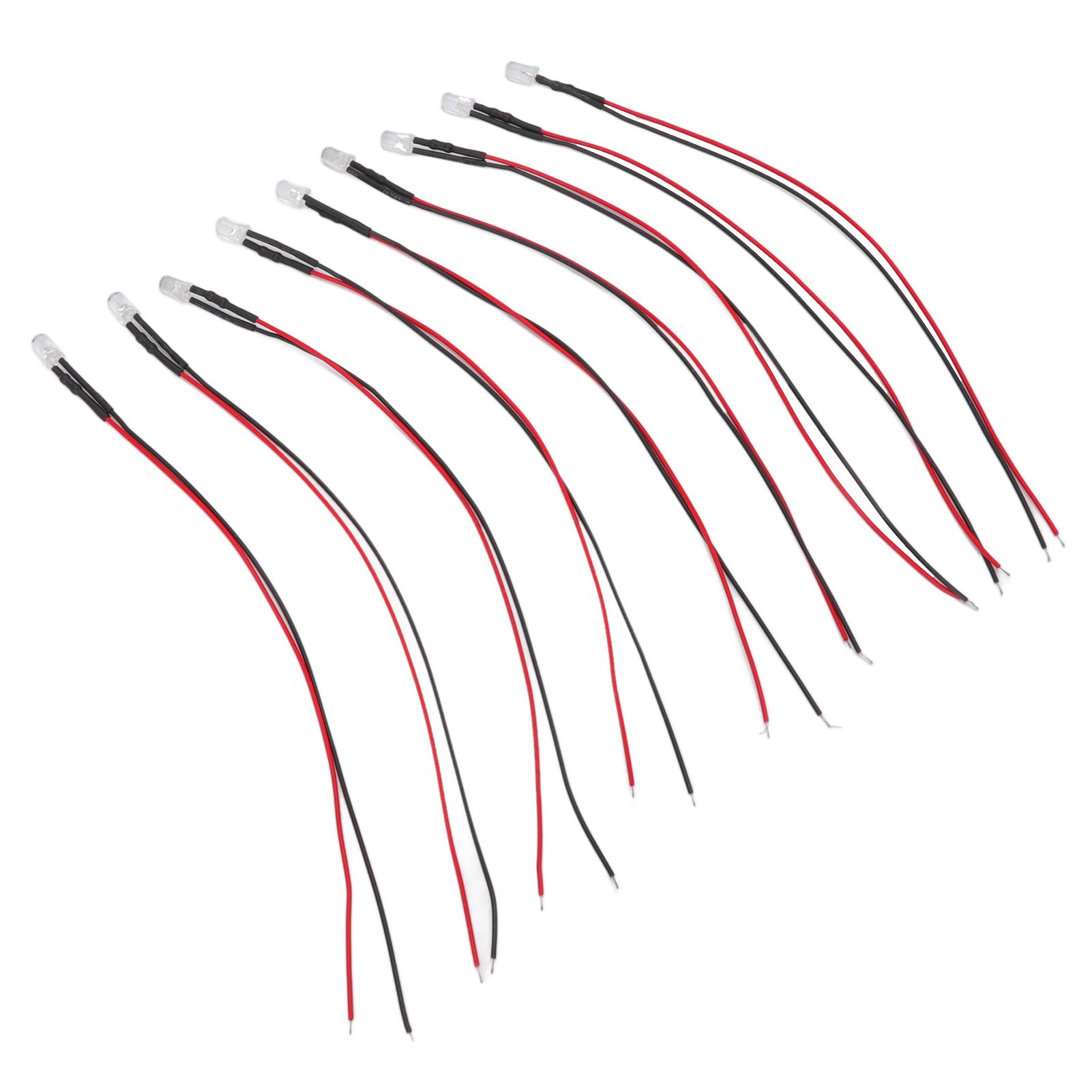 10pcs Lights Emitting Diodes 5mm Prewired Electronic LED Light Diodes for Decoration 5‑12V Yellow Light — image 5
