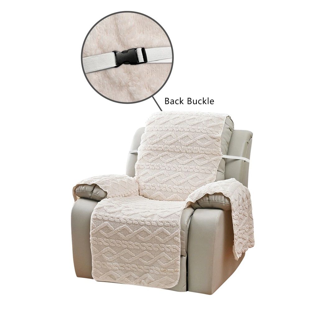 Recliner Cover for Lazy Boy Recliner Chair Covers,21.7Inches Washable Quilted Recliner Chair Covers,White Furniture Protector for Pets/Kids — image 2