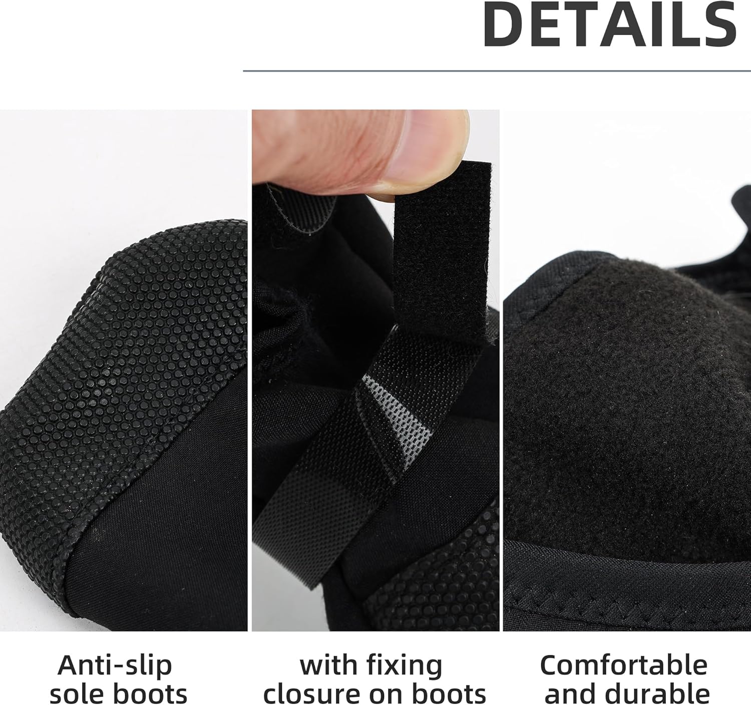 Dog Paw Wound Recovery Boot, Breathable Dog Bootie for Injured Paw, Anti-Slip Dog Shoe with Self-Adhesive Strap, Dog Paw Protector for Outdoor Walking & Keep — image 3