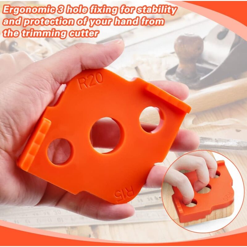 4 pcs Alloy Radius ROuter Jig, R5 - R40 Woodworking ROuter Jig On Table, Corner Radius ROuting Accessories For — image 4
