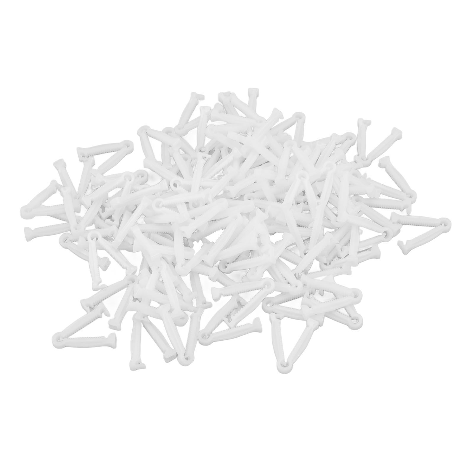 100pcs Pig Umbilical Cord Clamps White Plastic Livestock Umbilical Cord Clips for Production with 1 Hemostatic Forcep — image 4