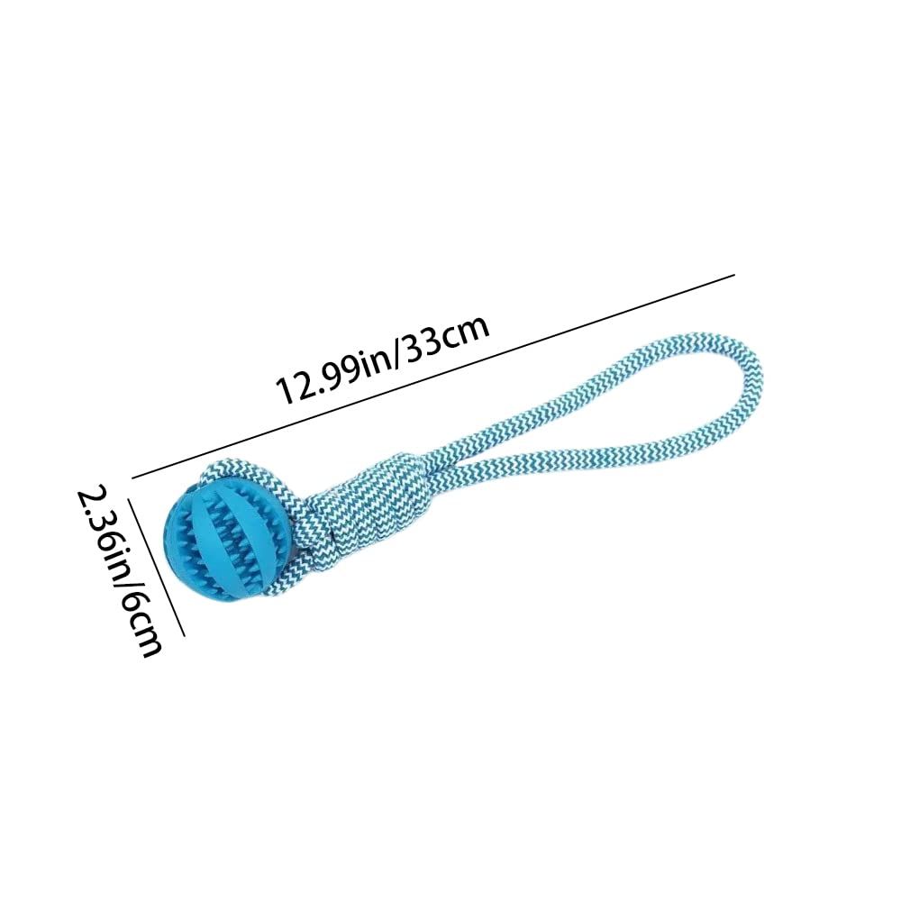 Dog Rope Ball Bite Resistance Training Ball Dog Toy with Rope Interesting Dog for Molar Teeth Cleaning Boredom Relieving(Blue) — image 5