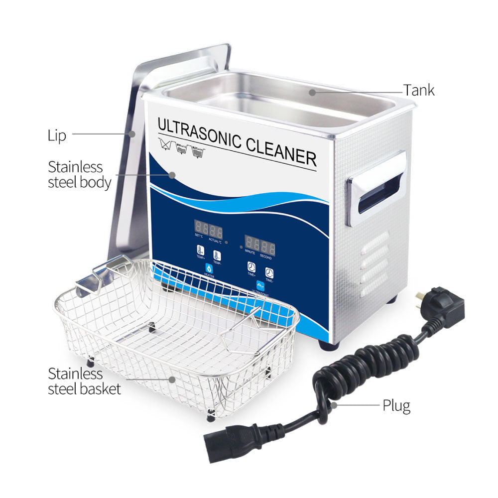 3.2L Digital Ultrasonic Cleaner Jewelry Ultra Sonic Bath Degas Parts Cleaning — image 2