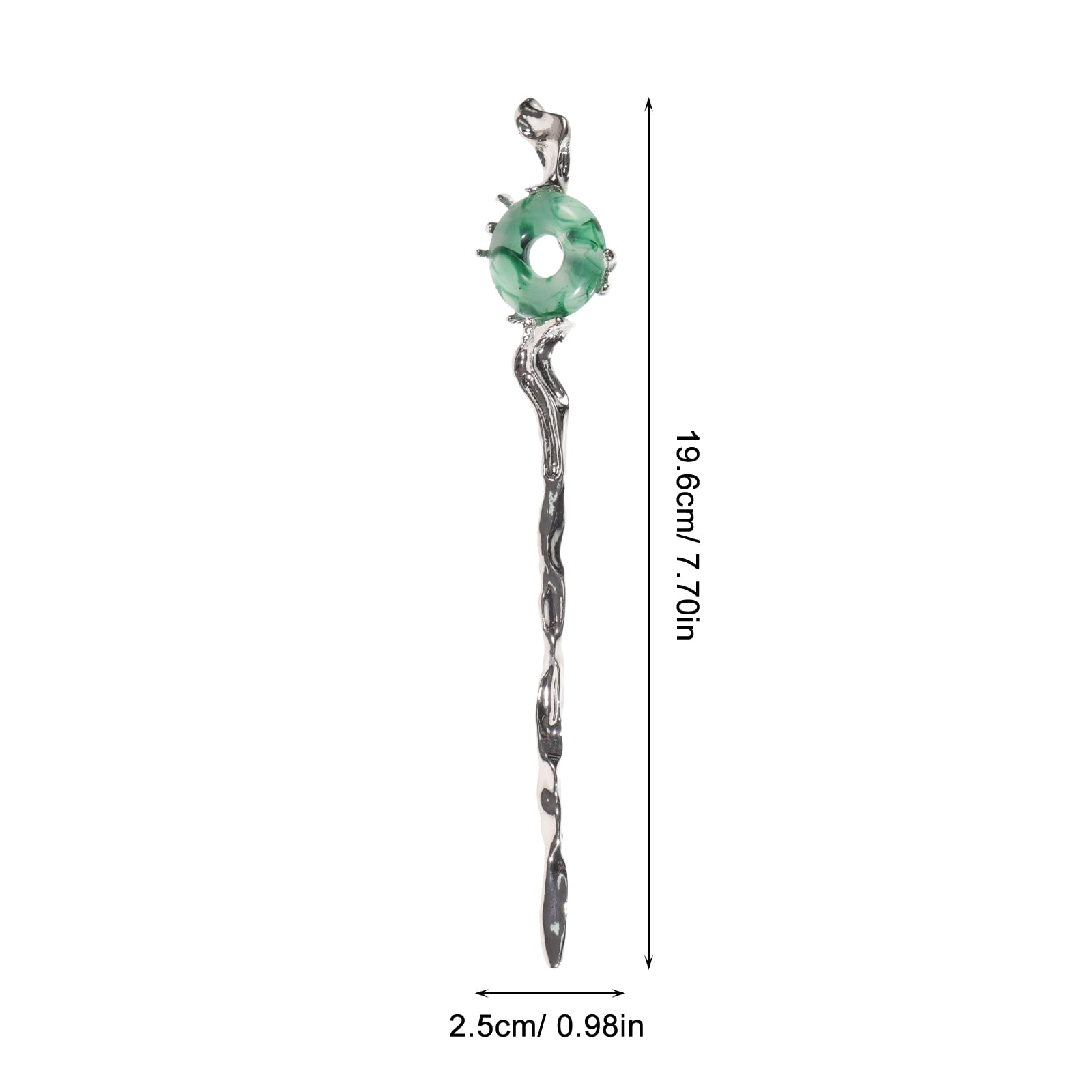 2pcs Silver Hair Chopstick Vintage Hair Sticks Women for Night Out and Recital — image 5