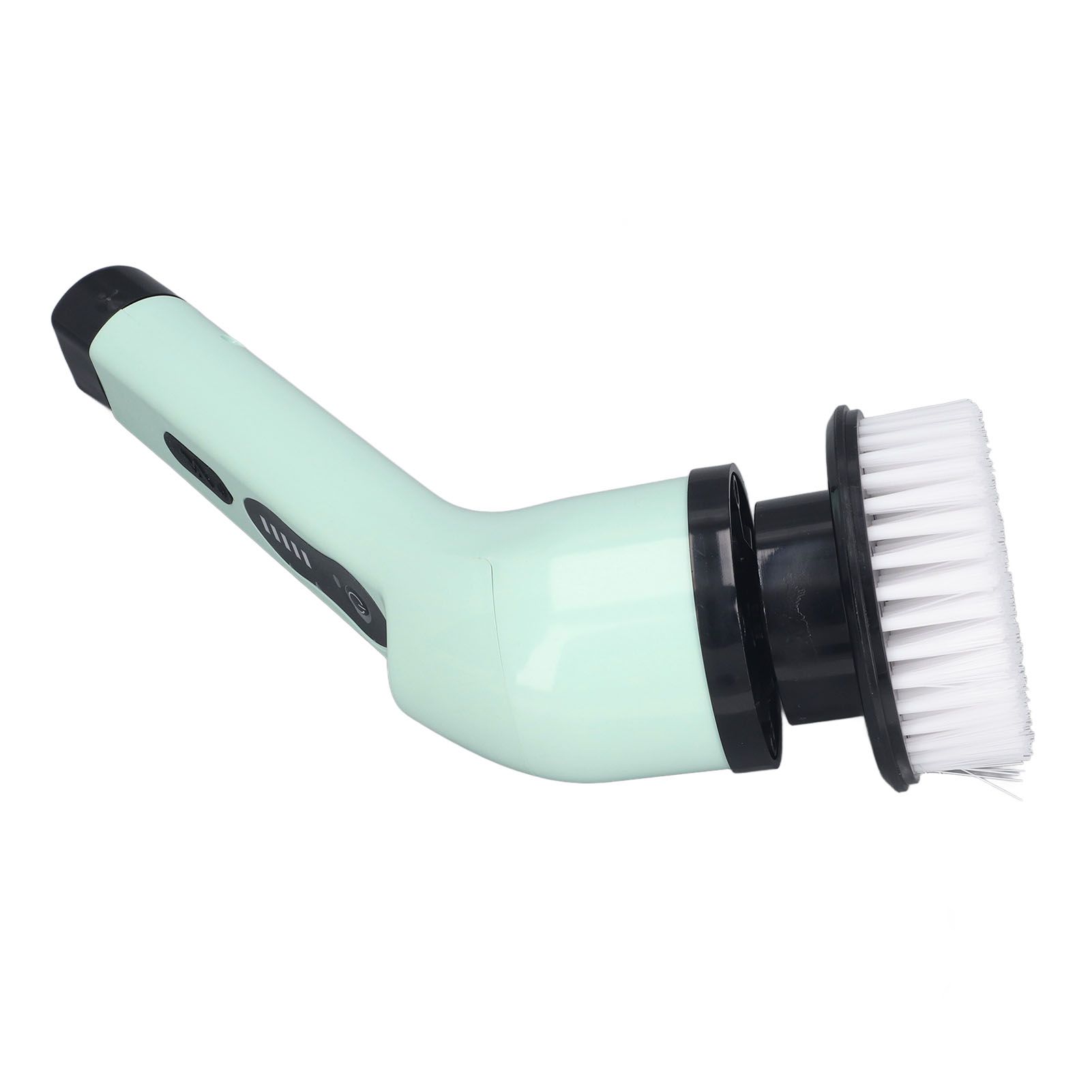 Electric Handheld Brush Adjustable Extension Handle Powerful Highly Efficient Labor Saving Electric Spin Scrubber for Bathroom Kitchen 9 Heads Green — image 2