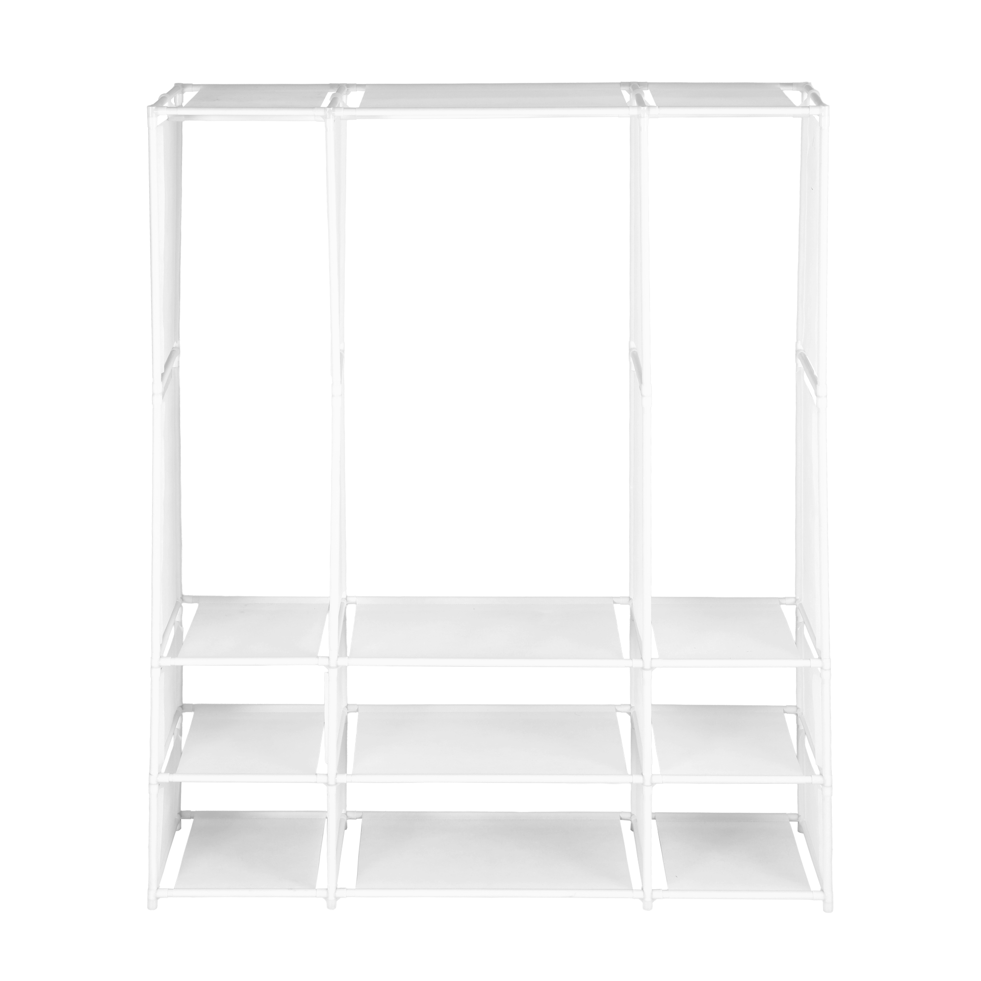 Artiss Large Portable Clothes Closet Wardrobe with Open Shelf White โ image 4