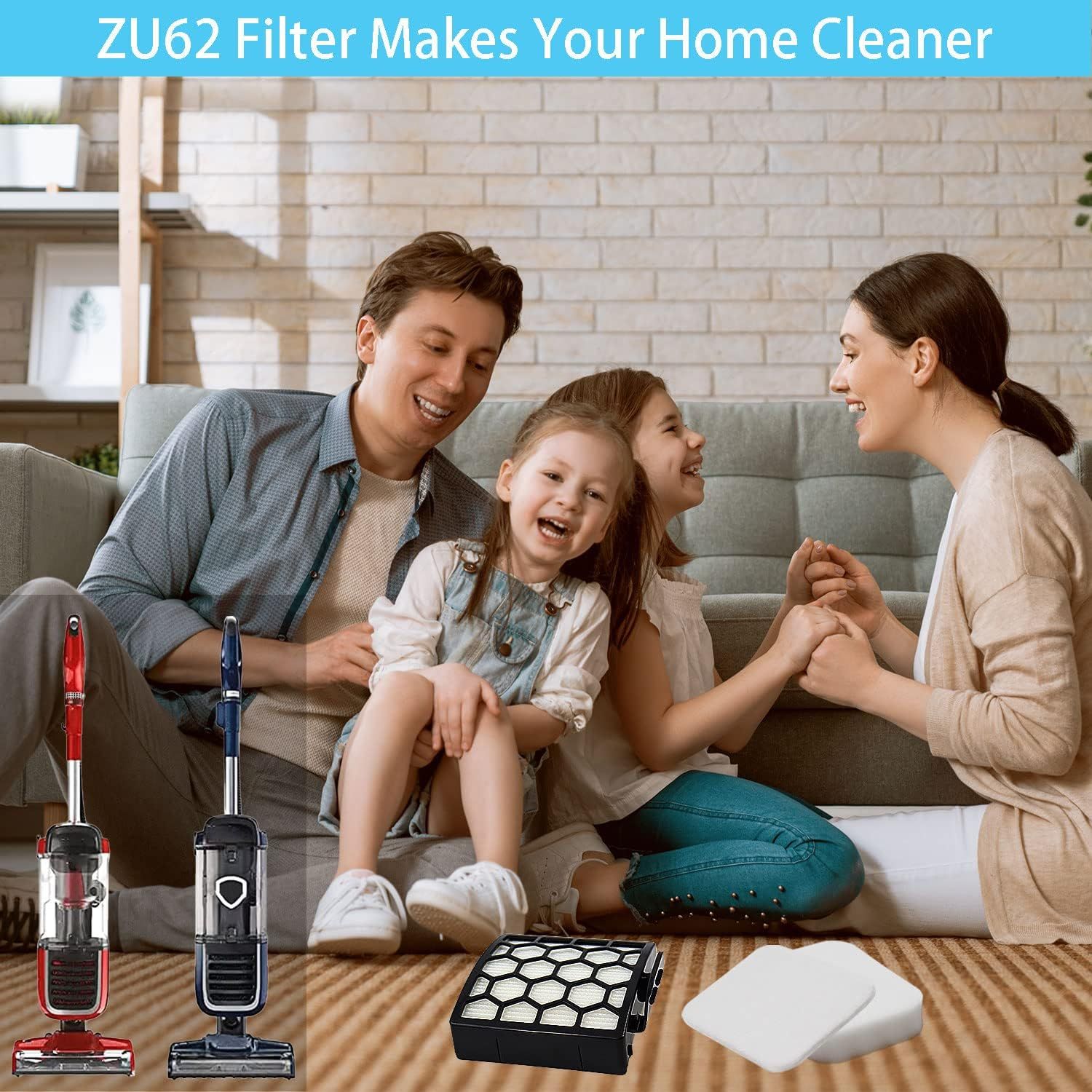 for Shark ZU62 ZU60 Navigator Zero-M Self-Cleaning Brushroll Pet Pro Upright Vacuum Replacement Filter Compare ZU62C NV150 NV151 NV251 NV255 Part 1238FT60 โ image 2