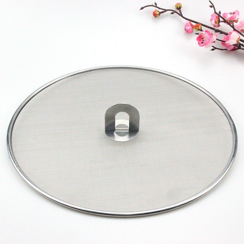 Stainless Steel Splatter Screen Mesh Pan Pot Lid Cover Oil Resist Splash Guard Frying Cooking Tools Practical Kitchen (25cm) โ image 5