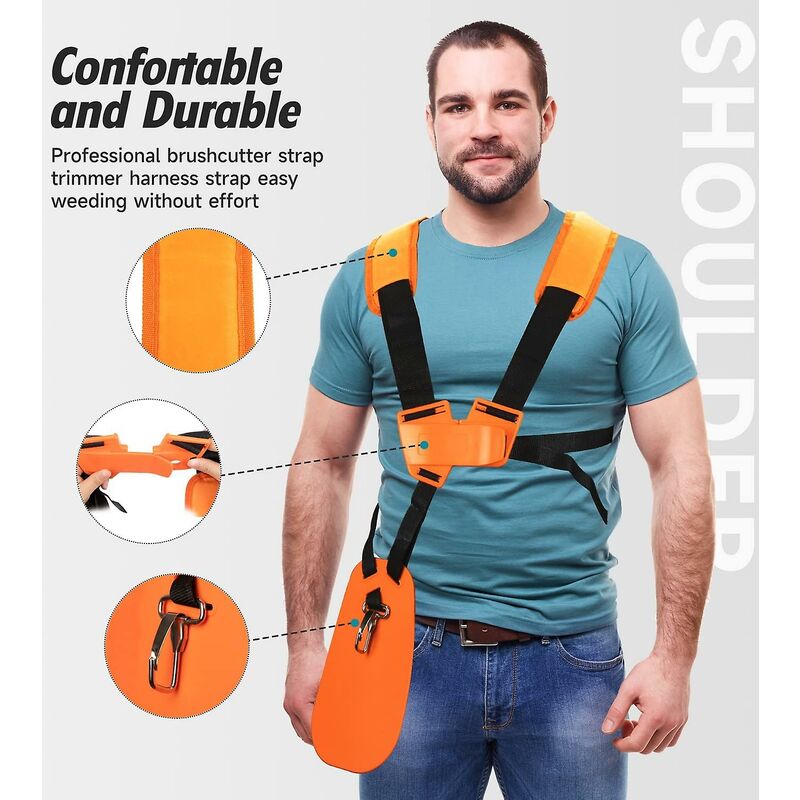 Universal Adjustable Comfort Double Strap Harness for Brushcutter Lawn Mower โ image 2