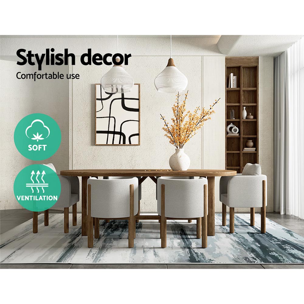 Artiss Rug 200x290cm Area Rug Washable Mat Large Carpet Soft Short Pile Poca โ image 4