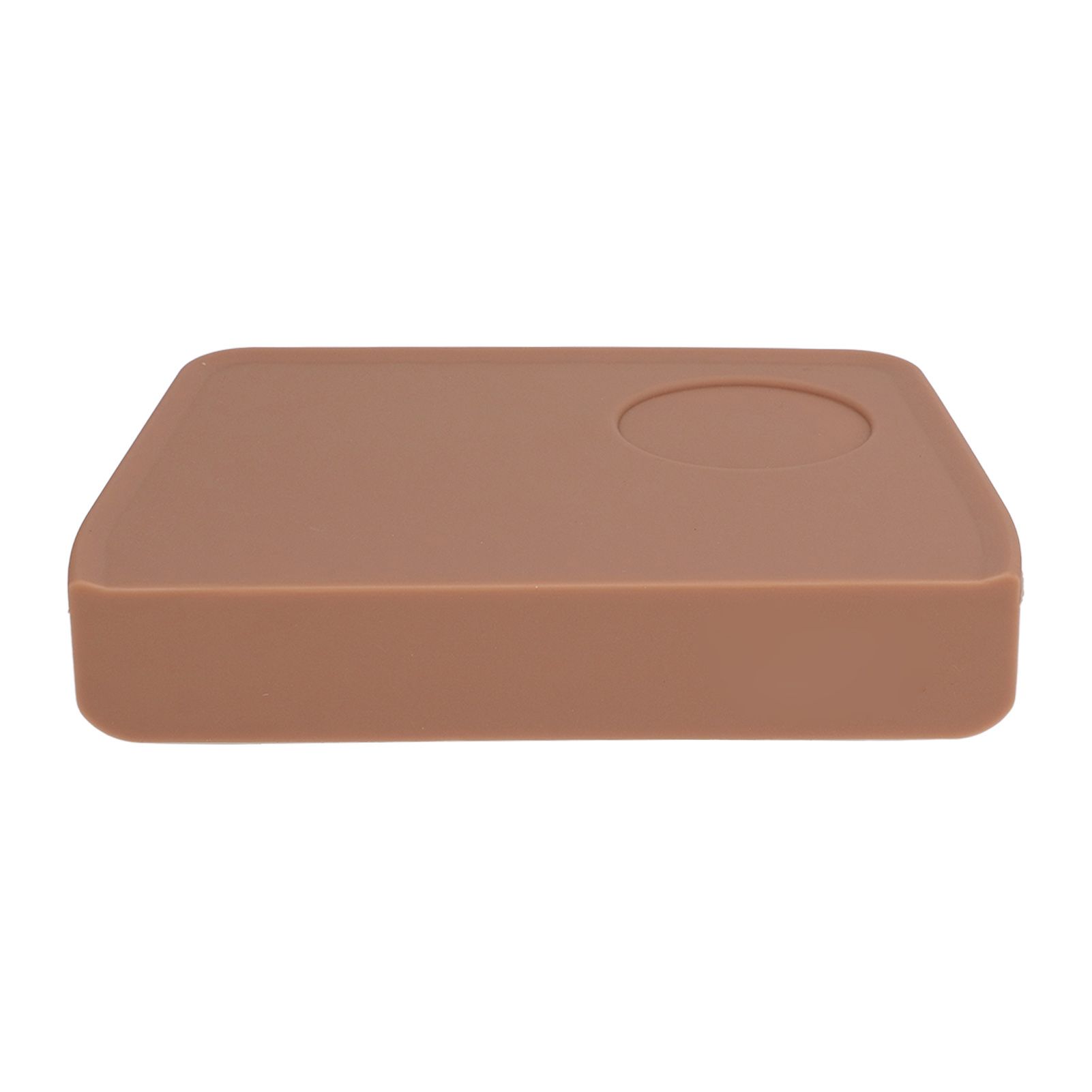 Coffee Tamper Mat with Tamper Slot Silicone Tamping Mat Coffee Pad Tamp Station Tool Brown — image 6