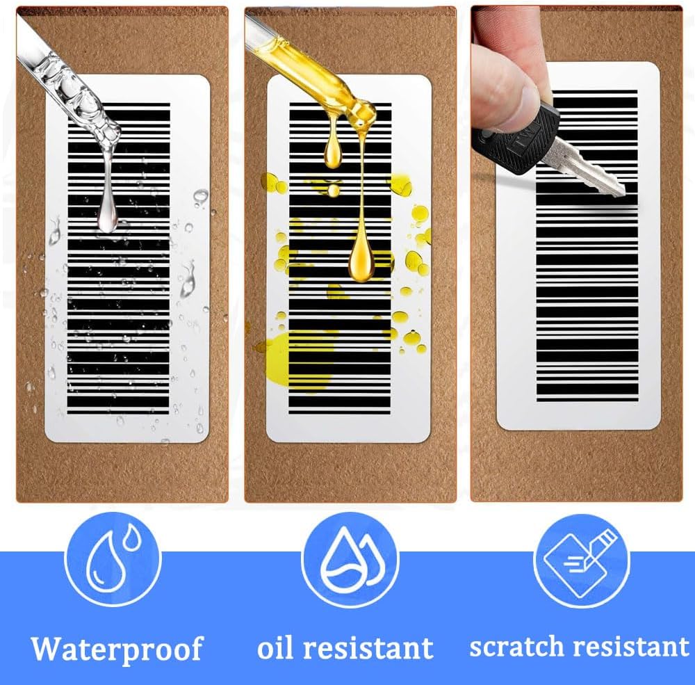 1000 stickers on a roll - food labels - self-adhesive blank labels 60 × 30 mm - white - removable. Suitable for frozen products - kitchens - supermarkets — image 4