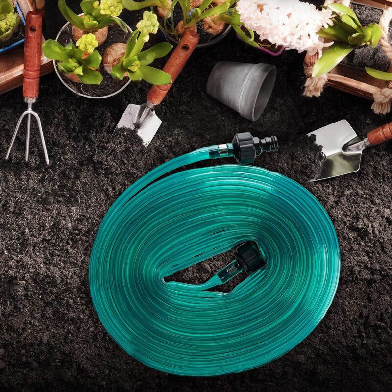 Garden Hose, Flat Irrigation Water Lance, For Garden, Holes, Ready To Connect, 7.5 Meters, Green โ image 4