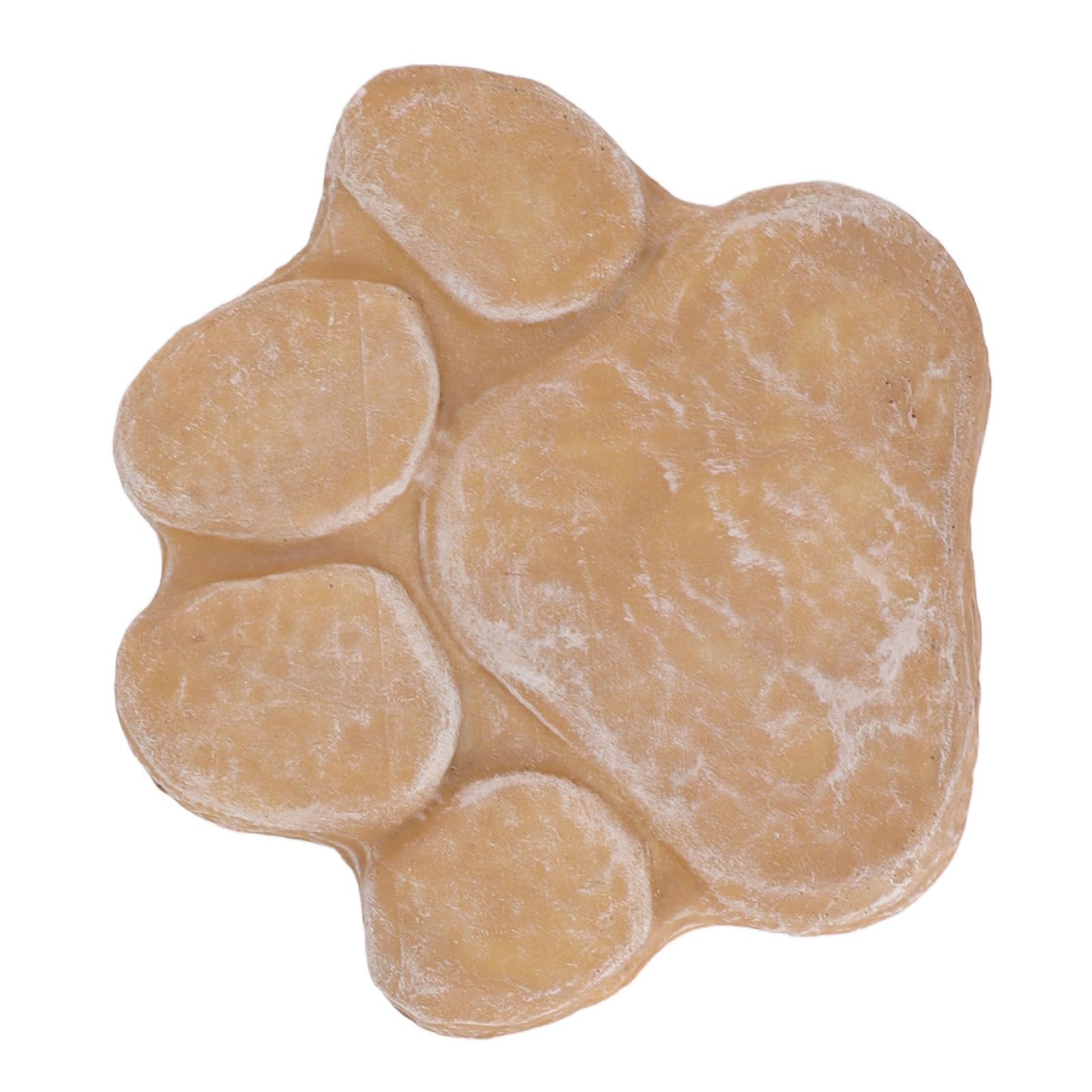 Dog Pawprint Memorial Stone DIY Lettering Dog Grave Marker Pet Monument for Outdoor Lawn Patio Sandy Yellow — image 2