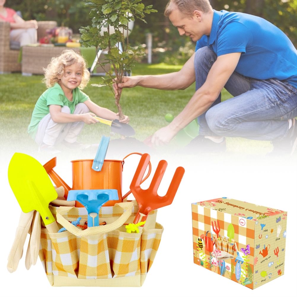 Garden Play Tools Beach Toy with Carrying Bag Children's Garden Tool Set Gift for Kids โ image 5