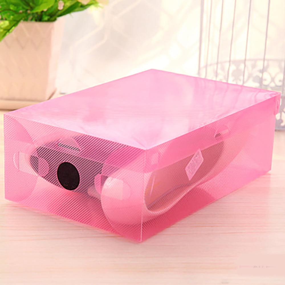 5PCS Shoe Storage Box with Flip Lid, Foldable Clear Shoe Storage Organizer, Plastic Stackable Shoes Container, Storage Containers Box for Shoes Belts Socks โ image 5