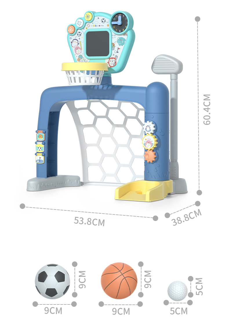 Sports World 3-in-1 Adjustable Indoor basketball, Soccer Goal, and Golf Set โ image 2