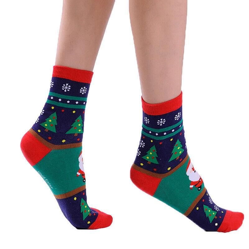 Christmas Socks Santa Reindeer Snowman Pattern Xmas Party Gift Stockings - Snowman โ image 6