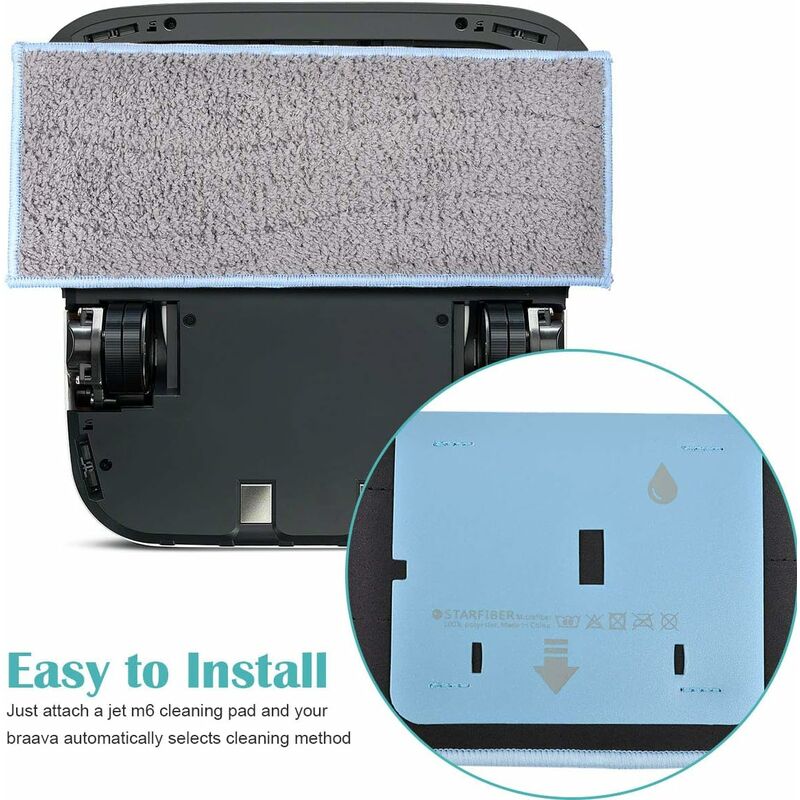 4 Pack Reusable Washable Mop Pads For Braava Jet M6134 — image 4