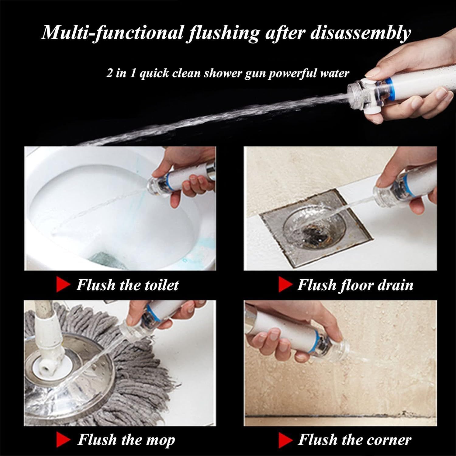 Shower Head,Handheld Shower Head High-Pressure Filter Handheld Showe Enhanced Water Pressure — image 5