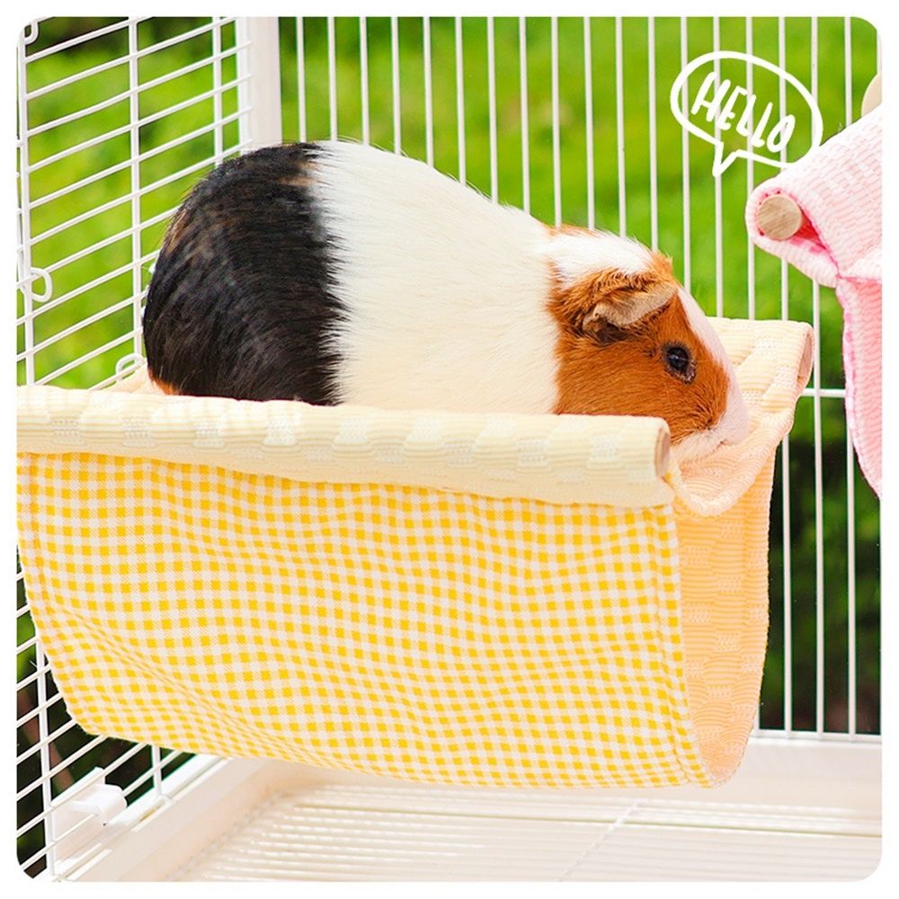 Double Layer Hanging Birds Nest Bed Tent with Warm Fleece, Bird Cage Stand Perch, Hideaway Cave Bed Accessories for Rat, Guinea Pig, Chinchilla — image 3