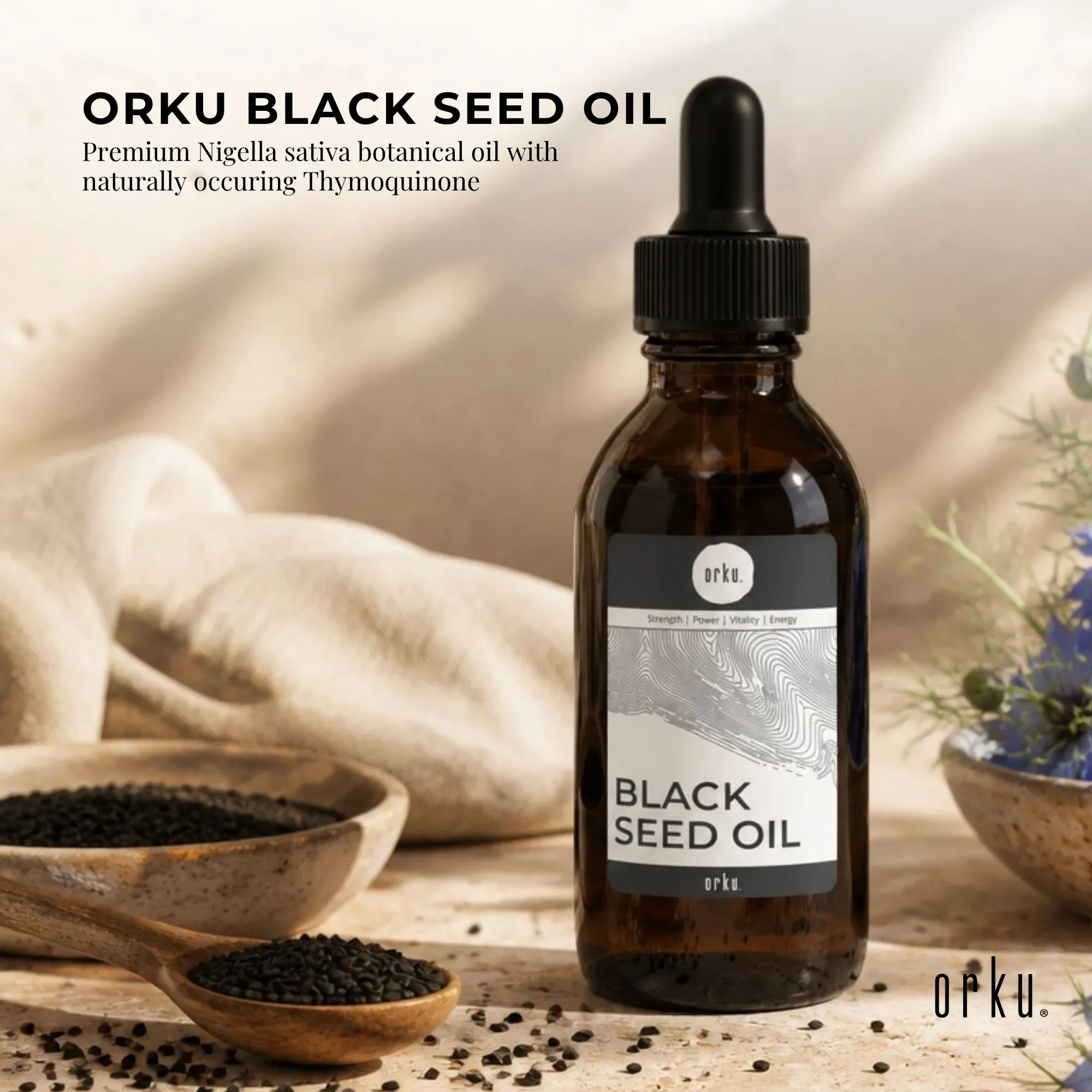 Orku 25ml Black Seed Oil Pure Cold Pressed 100% Ethiopian Nigella Sativa Cumin — image 2