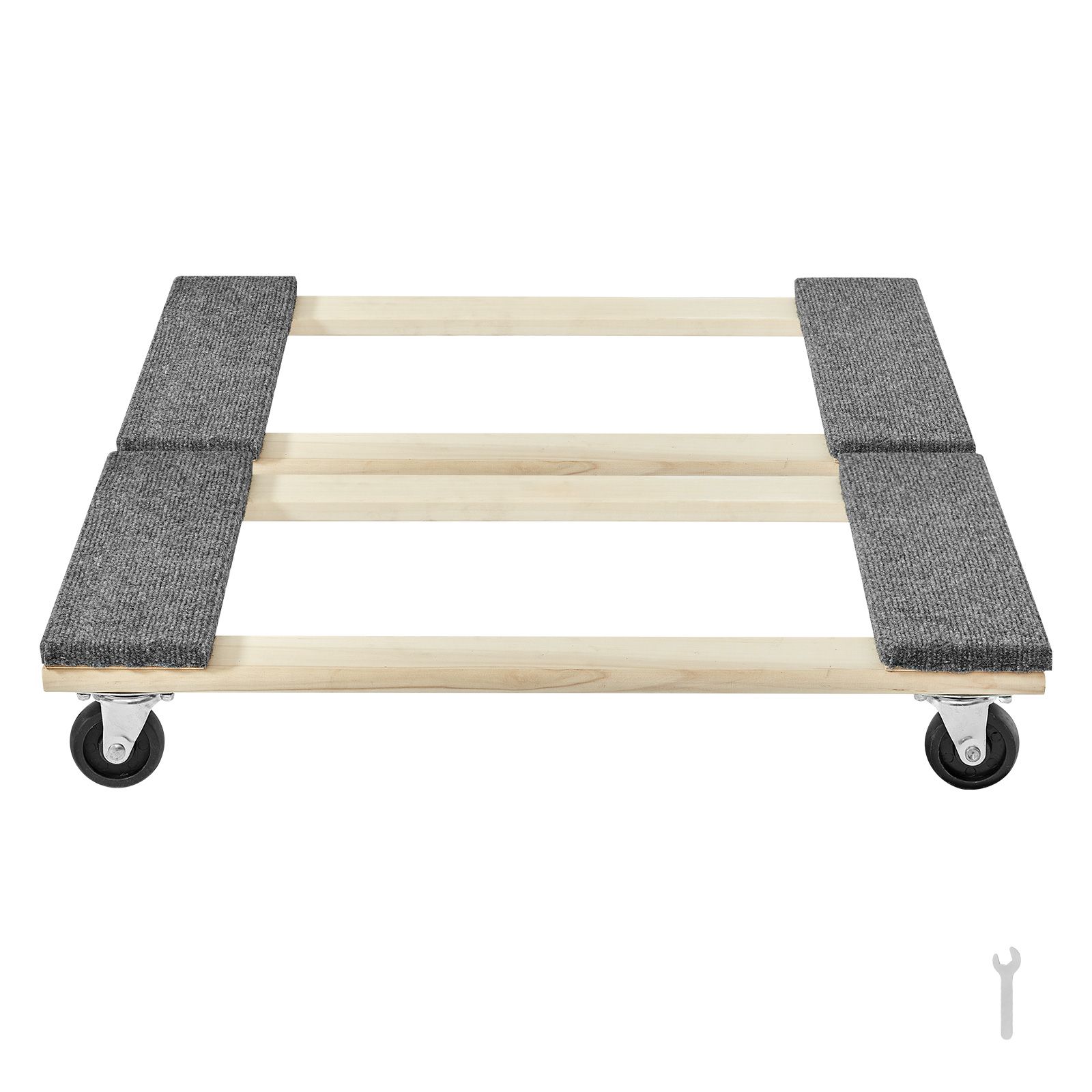 Furniture Dolly, 454kg Each Load Capacity, 2 Packs, 457.2x762mm, 8x76mm PP Swivel Casters, Heavy Duty Hardwood Furniture Moving Dolly, Mover's Dolly, Moving