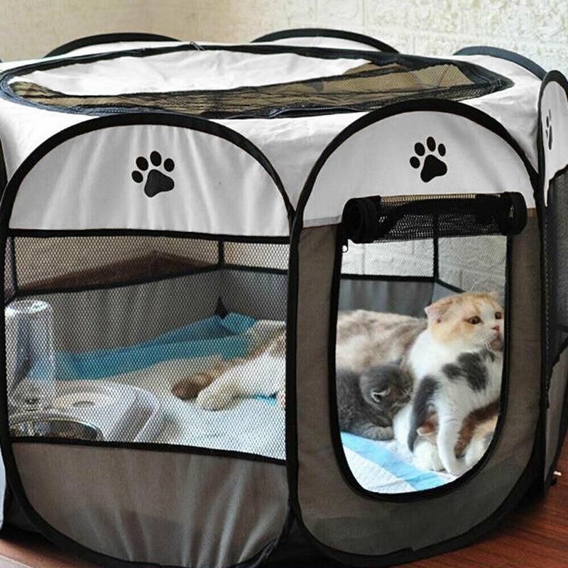 8 Panel Pet Tent Playpen Dog Cat Play Pen Bags Kennel Portable Puppy Crate Au — image 5