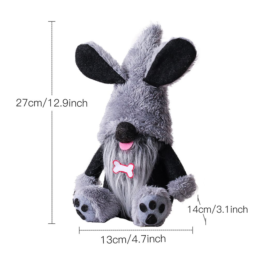 2Pcs Dog Gnomes Dog Paws Bone Doll Swedish Tomte Ornament Plush Puppy Tiered Tray Decoration Home Kitchen Farmhouse Drcor — image 3