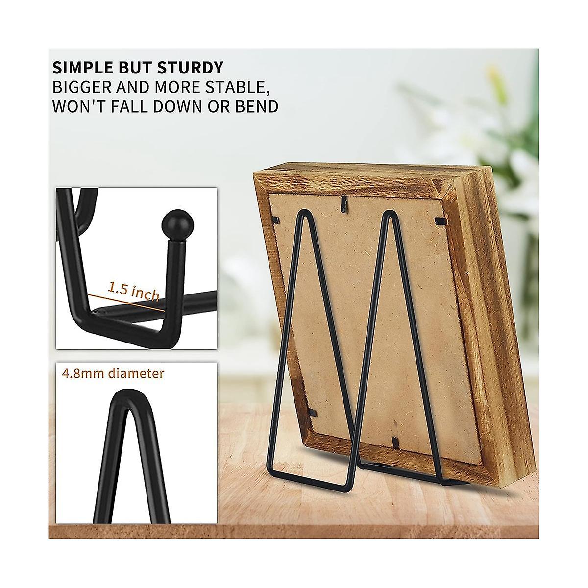 8 Inch Black Metal Plate Stand Holder for Picture, Decorative Plate, Book Compatible with Various Brands — image 3