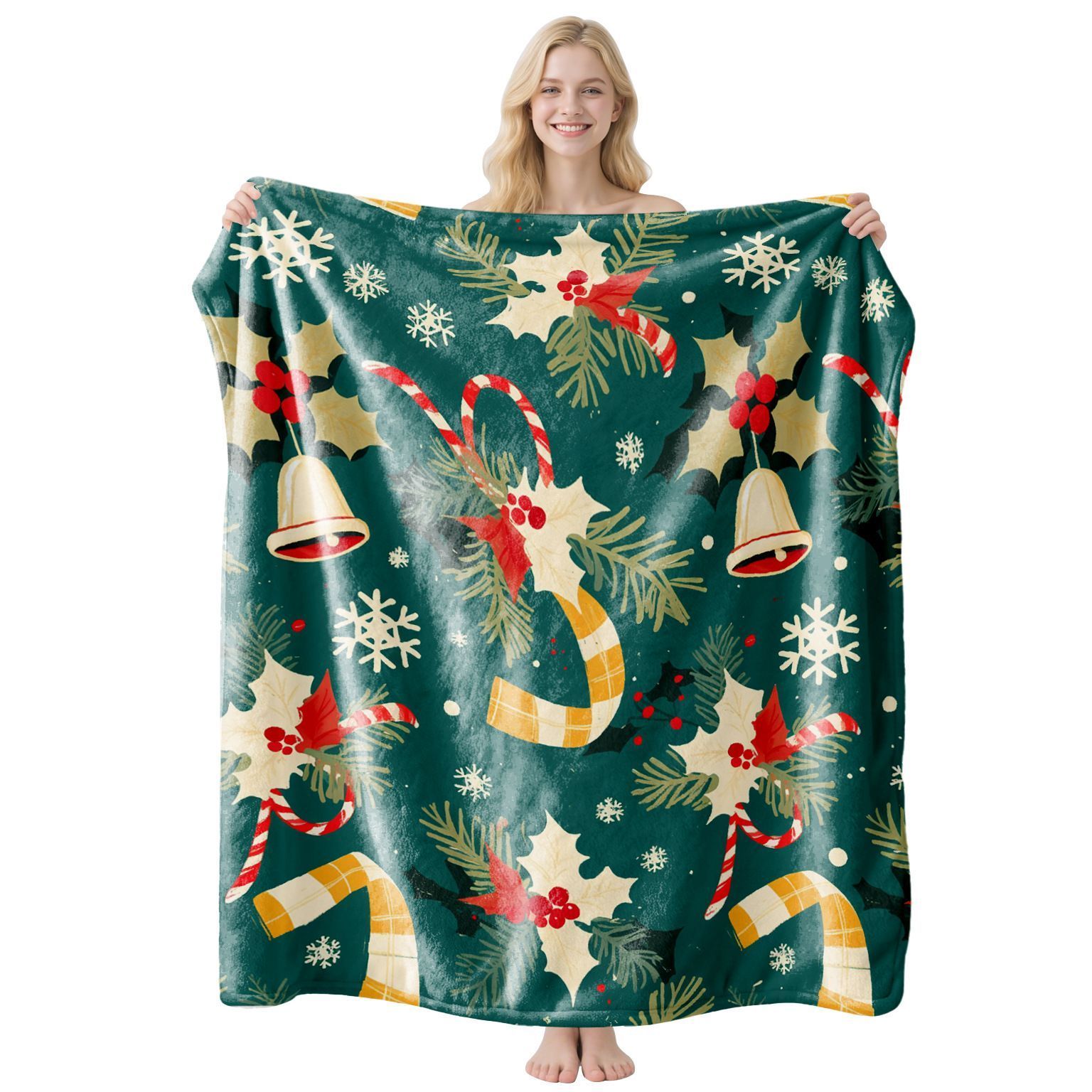 Cozy‑surface Household Flannel Air‑condition Throw Blanket, Christmas & Halloween Home Decor Piece, Nice Holiday Gifting Pick For Daily Indoor Unwinding Time
