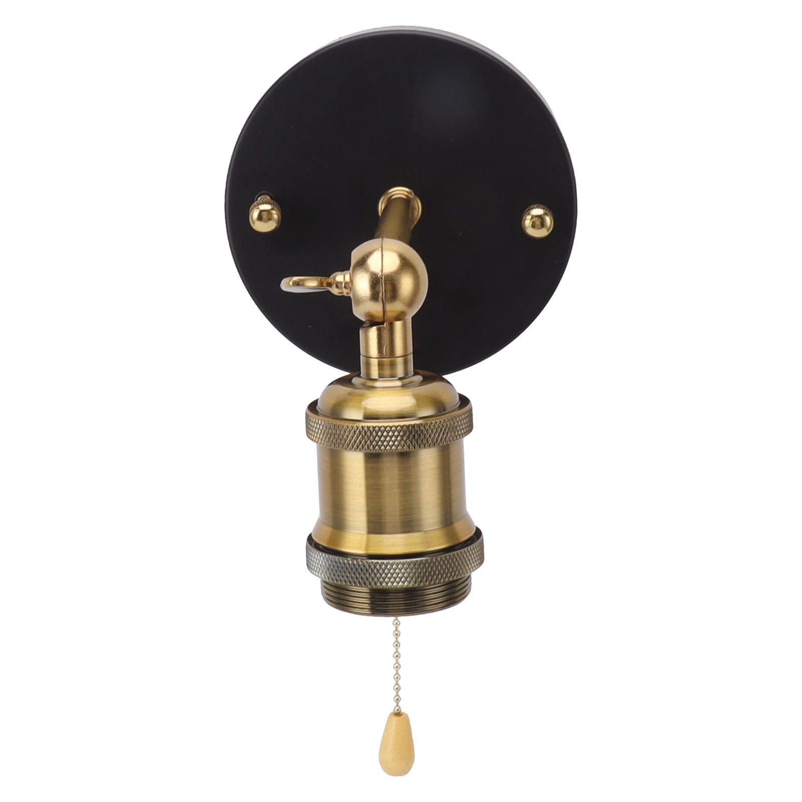 Retro Wall Sconce E27 E26 Iron Adjustable Vintage Wall Mounted Lamp Lighting Fixture Set with Switch for Bedroom Living Room Bar 85‑265V Gold — image 3