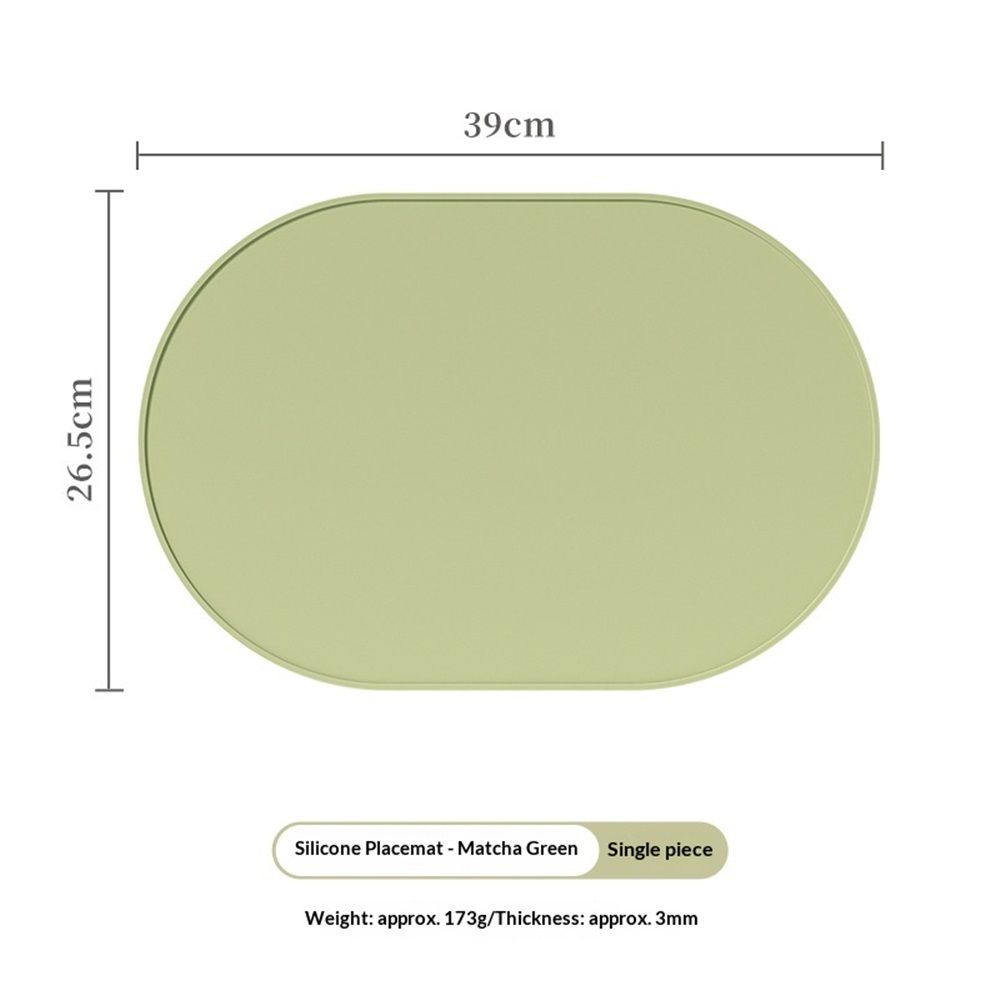 Silicone Placemats Set of 4, Oval Heat Resistant Place Mats, Waterproof Washable Wipeable Dining Table Mats, Non-Slip Silicone Food Mat for Toddles Kids Adults โ image 2