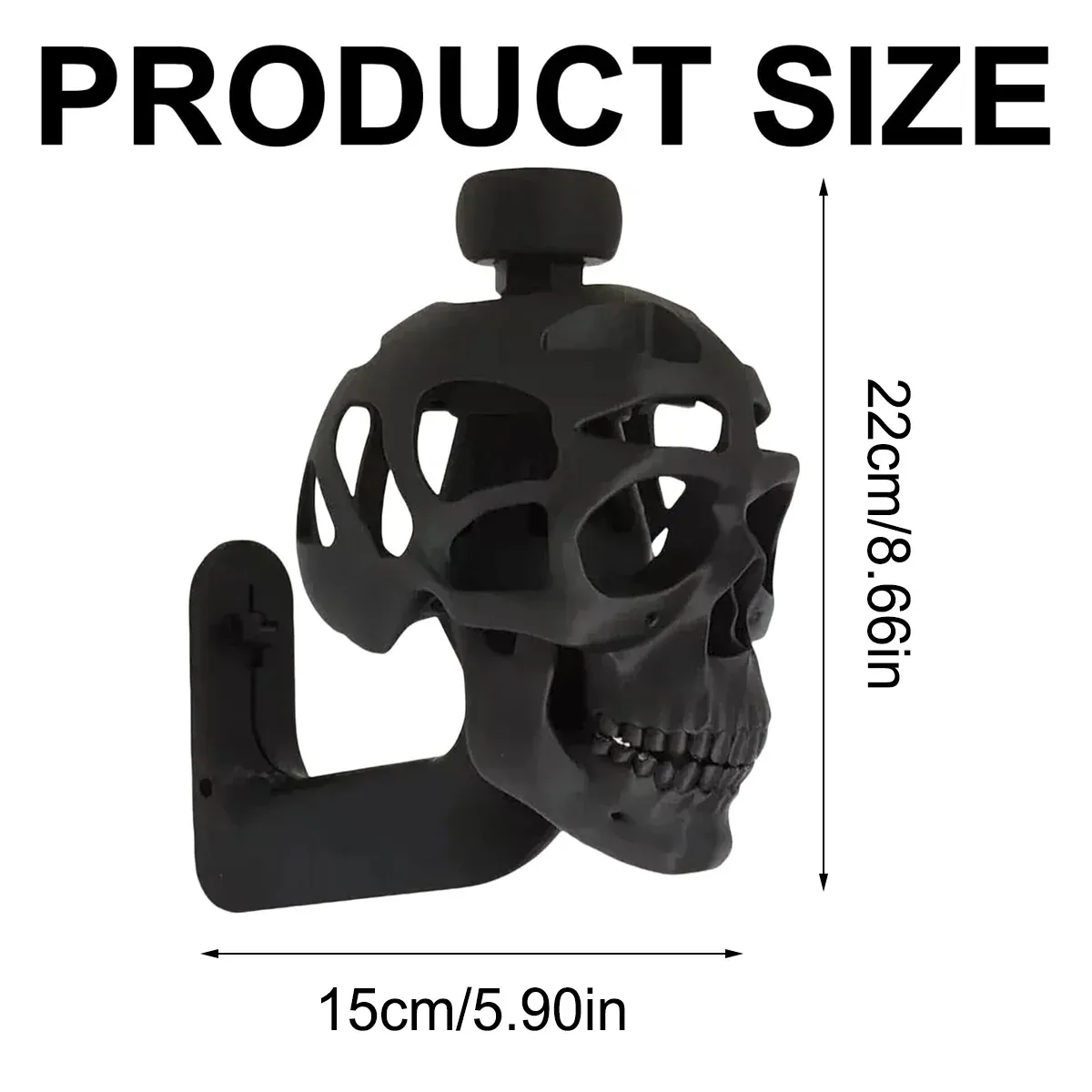 3D Skull Helmet Display Stand Wall Mounted Motorcycle Helmet Rack Holder Display — image 3