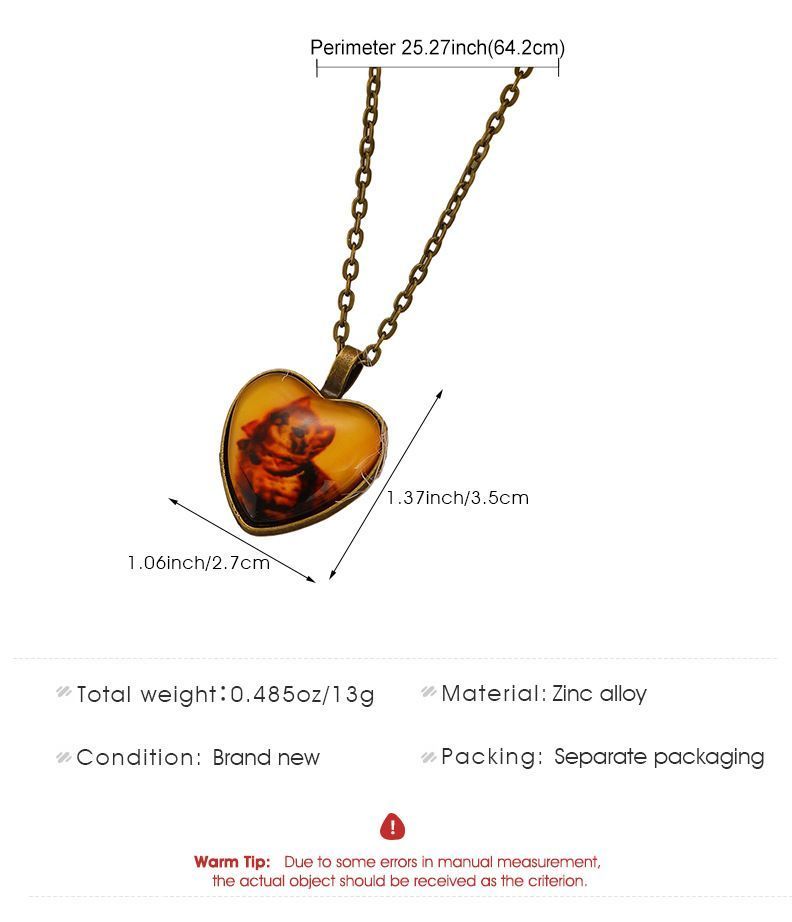 Vintage Oval Time Gem Glass Alloy Pendant Necklace, Antique Bronze Tone, Unique Vintage Gift For Evening Gathering — image 2