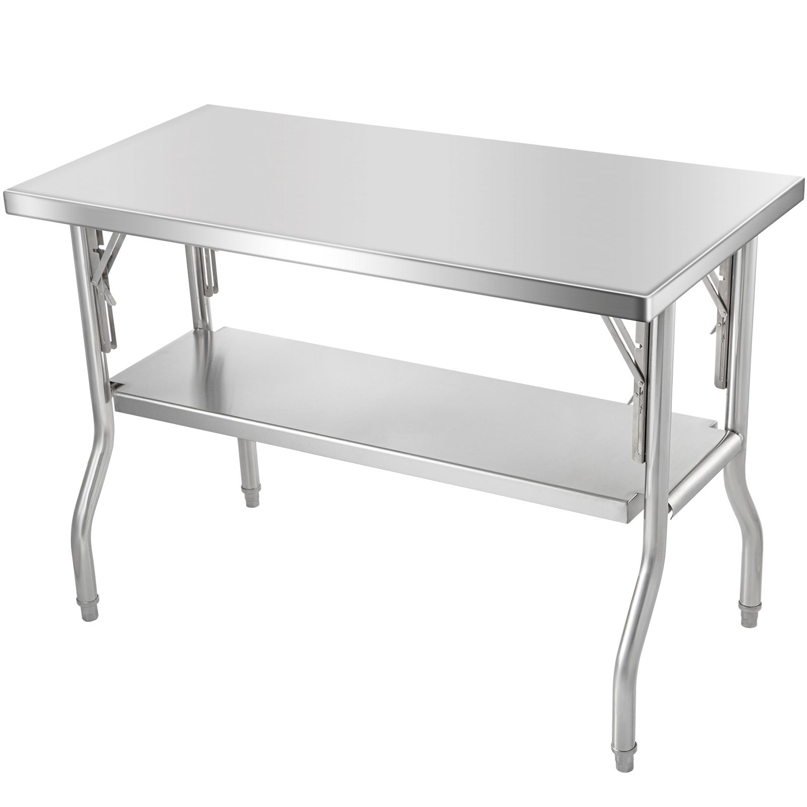 Commercial Worktable Workstation Folding Commercial Prep Table 1220 × 610 mm