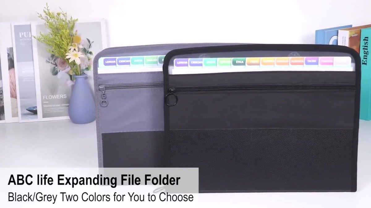 Project Folder - A4 - Foldable File Folder with Tabs - 13 Compartments - Storage Folder/Sorting Folder - Compartment Folder - Durable Plastic Document Folder โ image 2