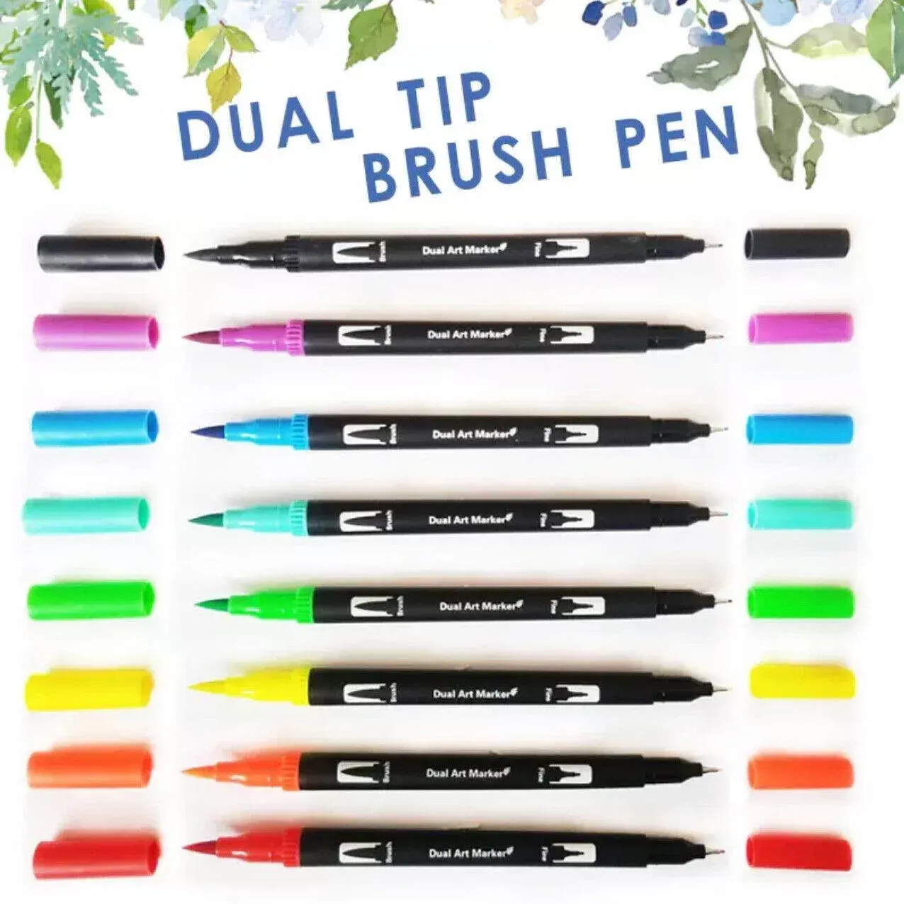 12-120 Watercolor Brush Pen Set Artist Sketch Marker - Black-12 Colours โ image 5