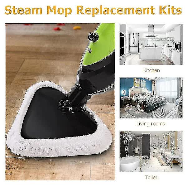 Compatible with H2O X5 Microfiber Steam Mop Pads 6-Pack Washable Replacement — image 2