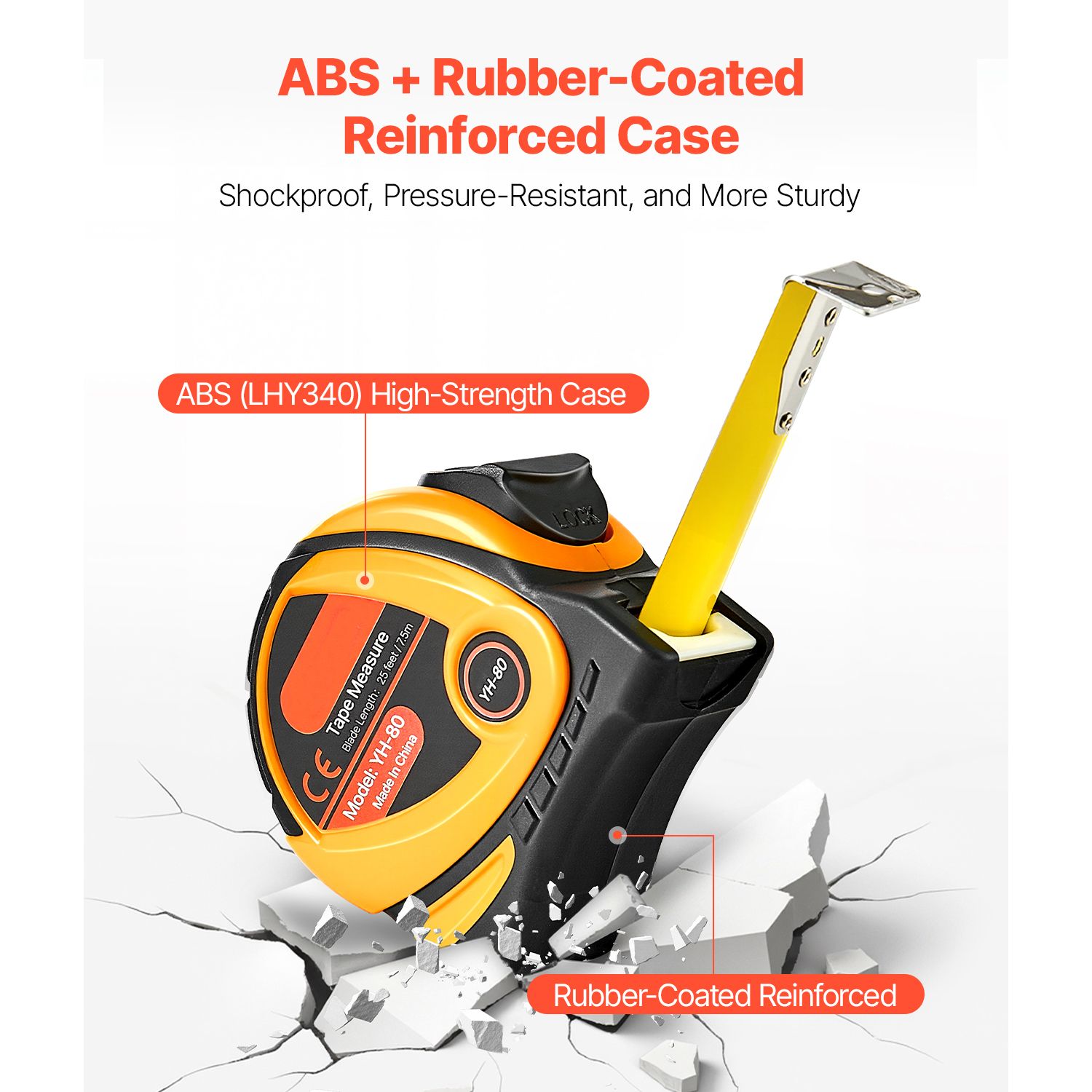 Tape Measure 7620mm Retractable Imperial Metric for Decoration — image 2