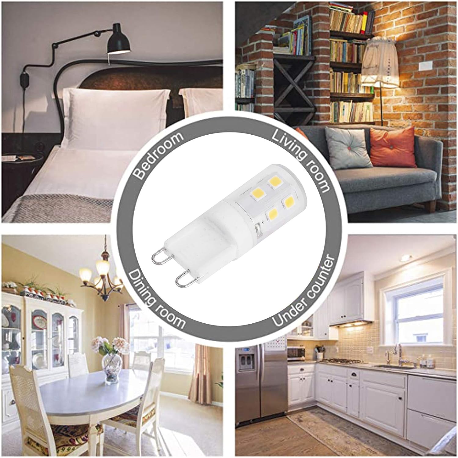 10pcs G9 2W 16LED Mini LED Bulbs, Ceramic Base, Eye Protection, Dimmable Design, Energy Saving Equivalent to 30 Watt Halogen — image 5
