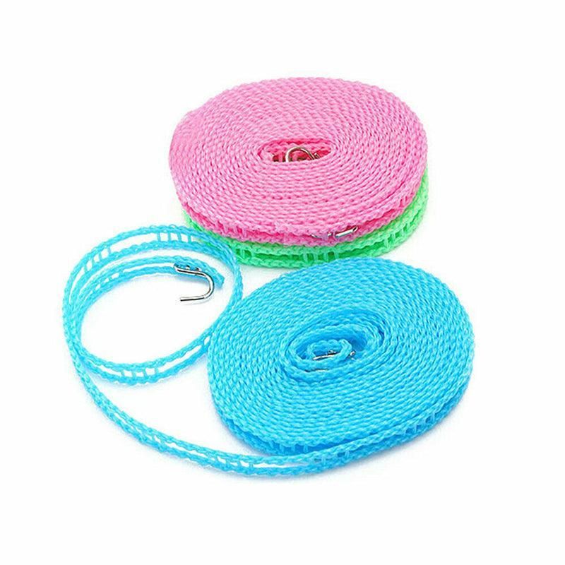 Portable 5M Travel Clothes Line Washing Rope Non Slip Airer Laundry Clothesline - Green โ image 3
