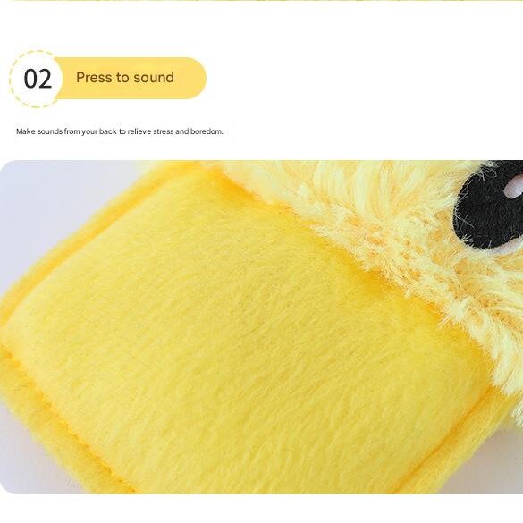 2-Pack Pink and yellow Plush Duck Dog Toy with Sound, Soft Fur and Squeaker for Teething & Dental Care โ Durable Chew Toy for Dogs โ image 5