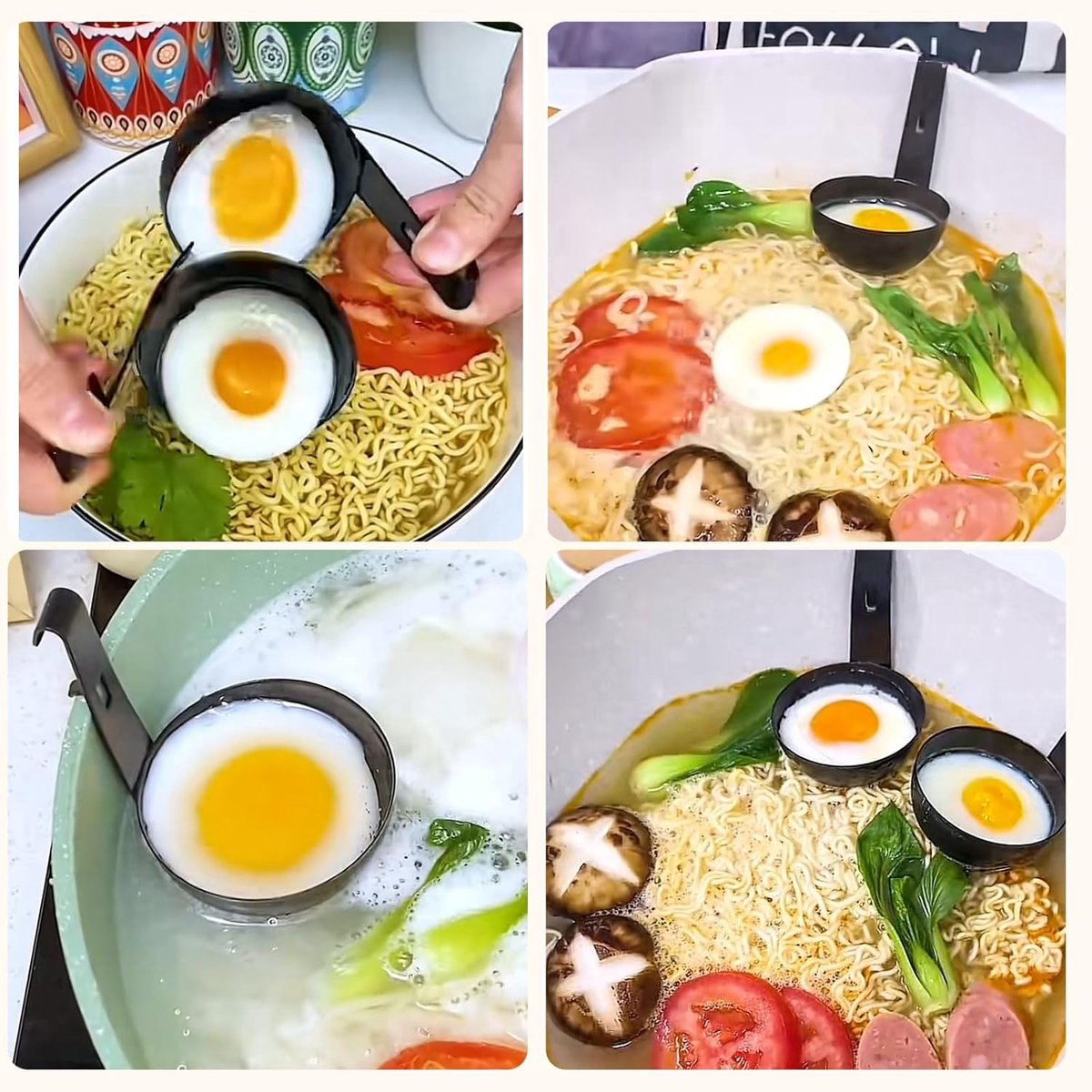 2-piece egg cooker - Stainless steel pan for poached eggs with hanging cups - Non-stick cookware for soft-boiled eggs and breakfast — image 4