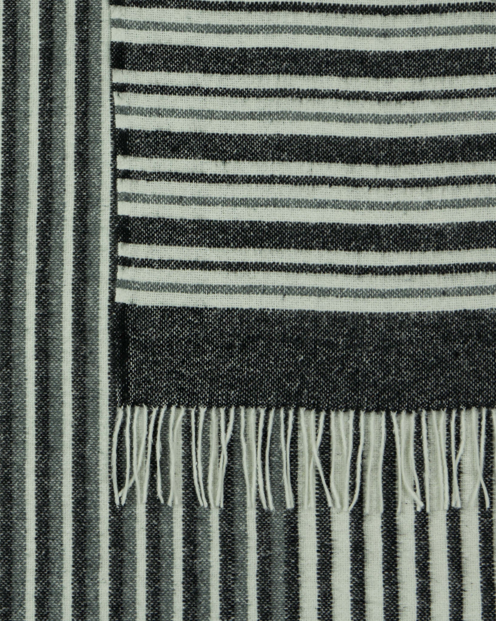 Richmond Throw - Reclaimed Wool Blend - Monochrome โ image 4