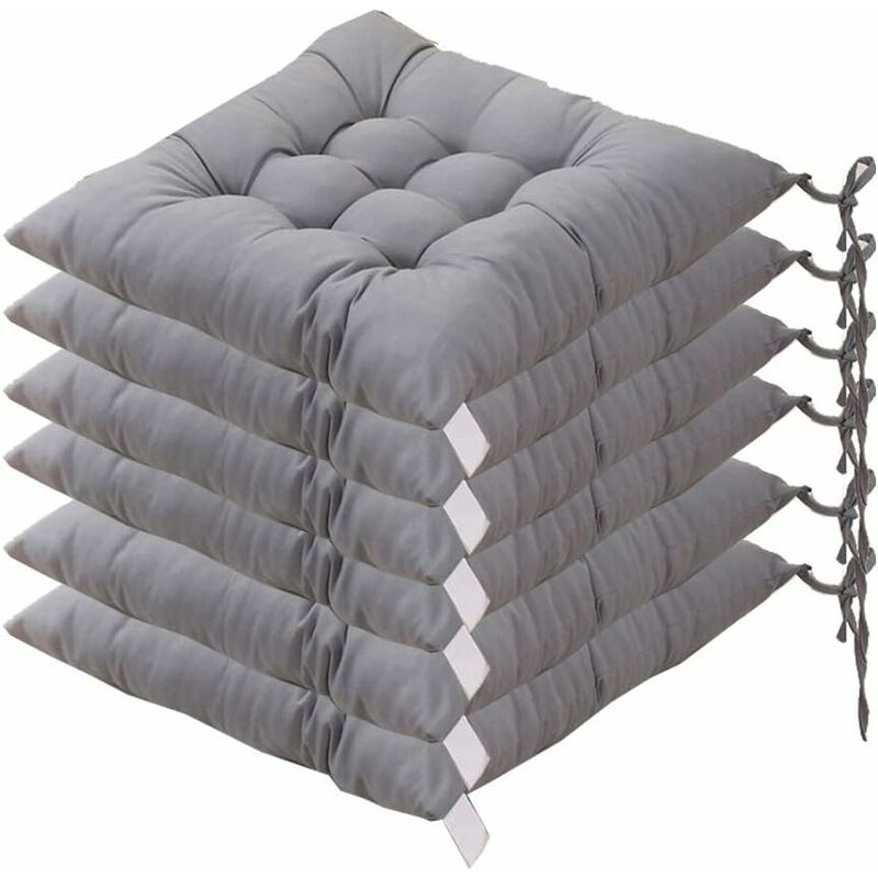 Square Chair Cushions 40 × 40 Quilted Carpet Home Decor Colorful Comfortable Indoor Outdoor Gray